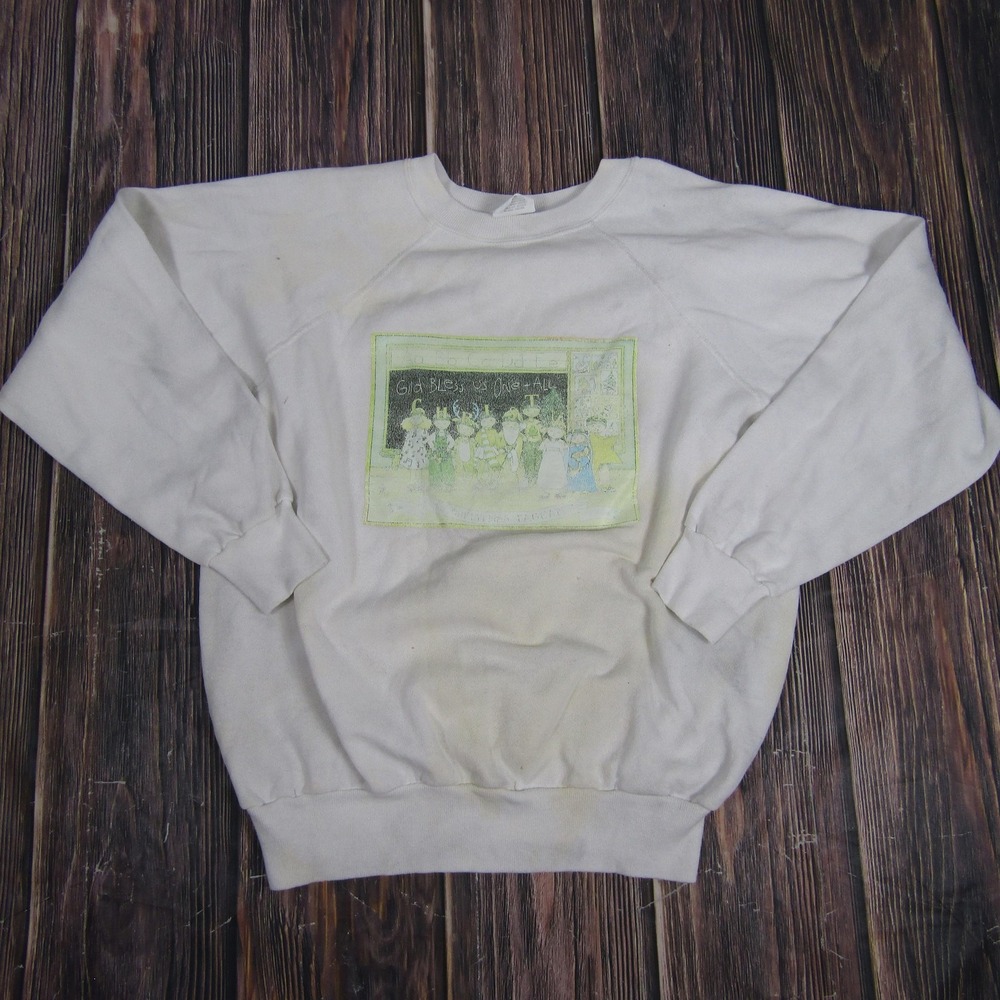 Vintage Pannill Sweatshirt Mens‎ XL Christmas Pageant God Bless Us All 90s